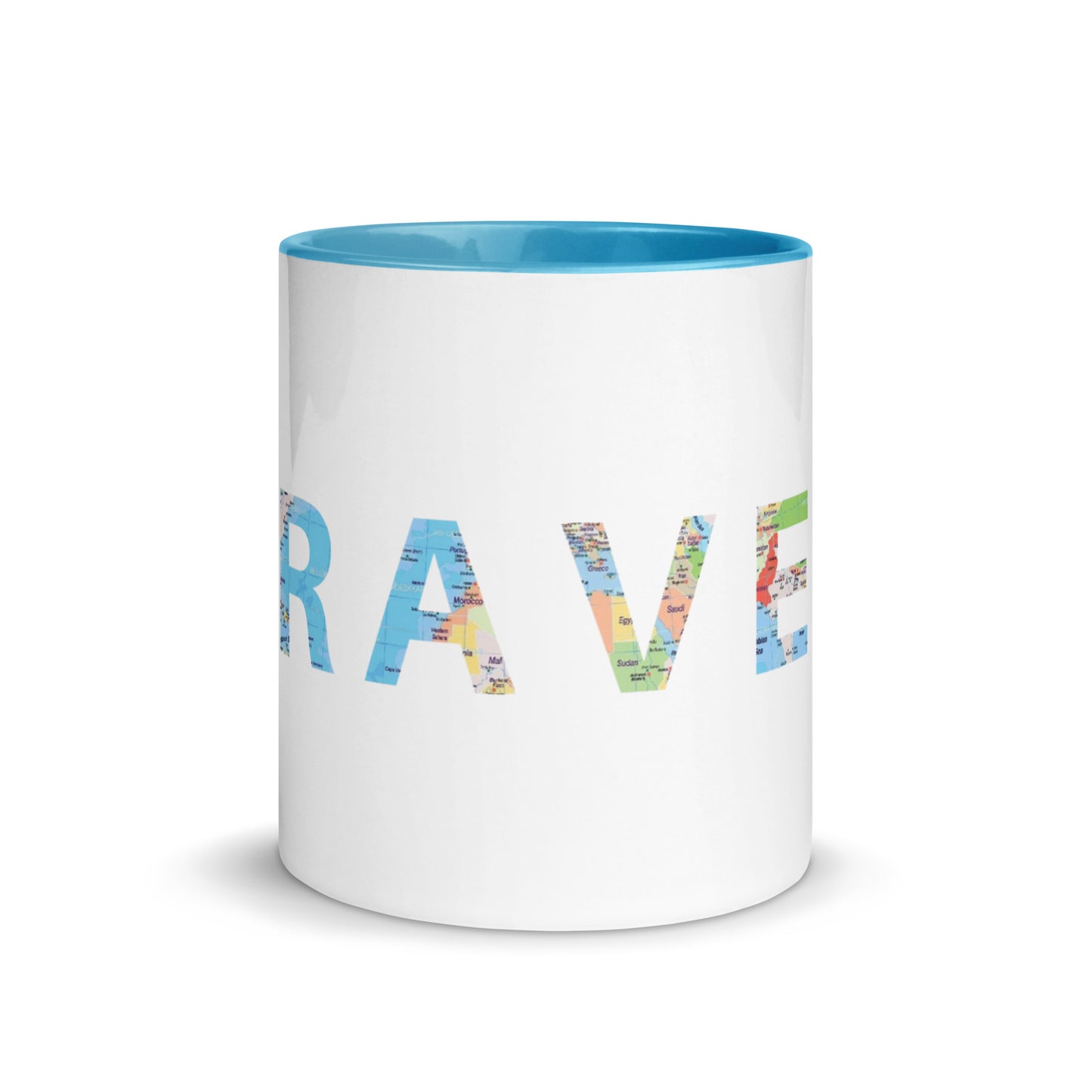"Travel" Mug with Blue Color Inside