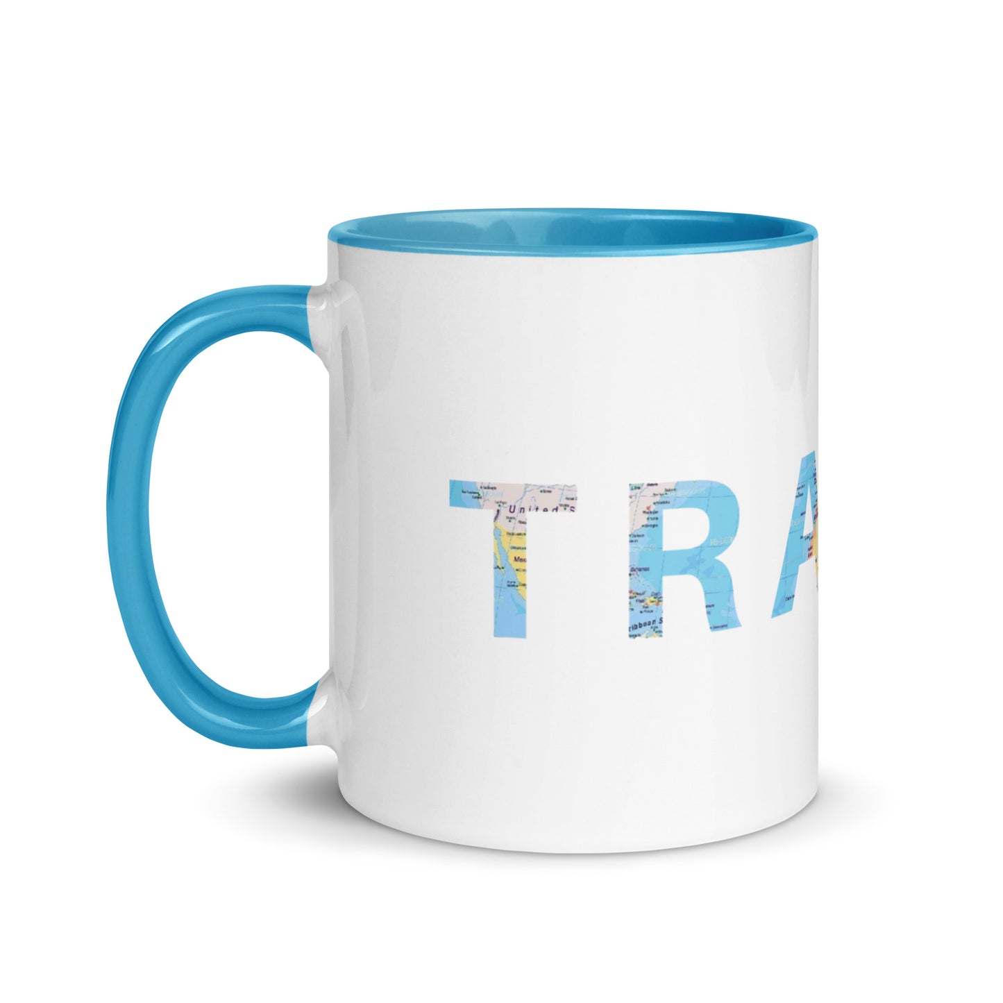 "Travel" Mug with Blue Color Inside