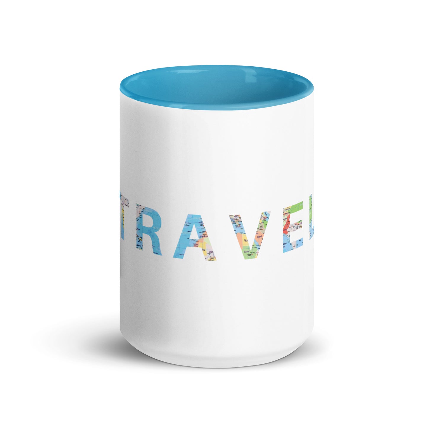 "Travel" Mug with Blue Color Inside