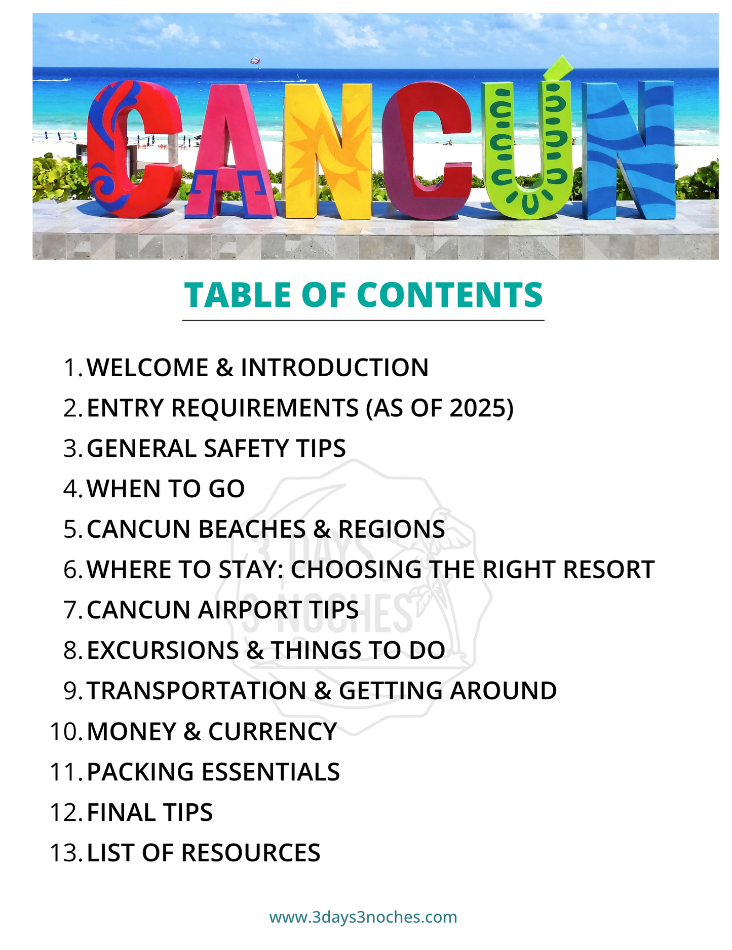 Cancun For First Timers Digital Guide - $7.99