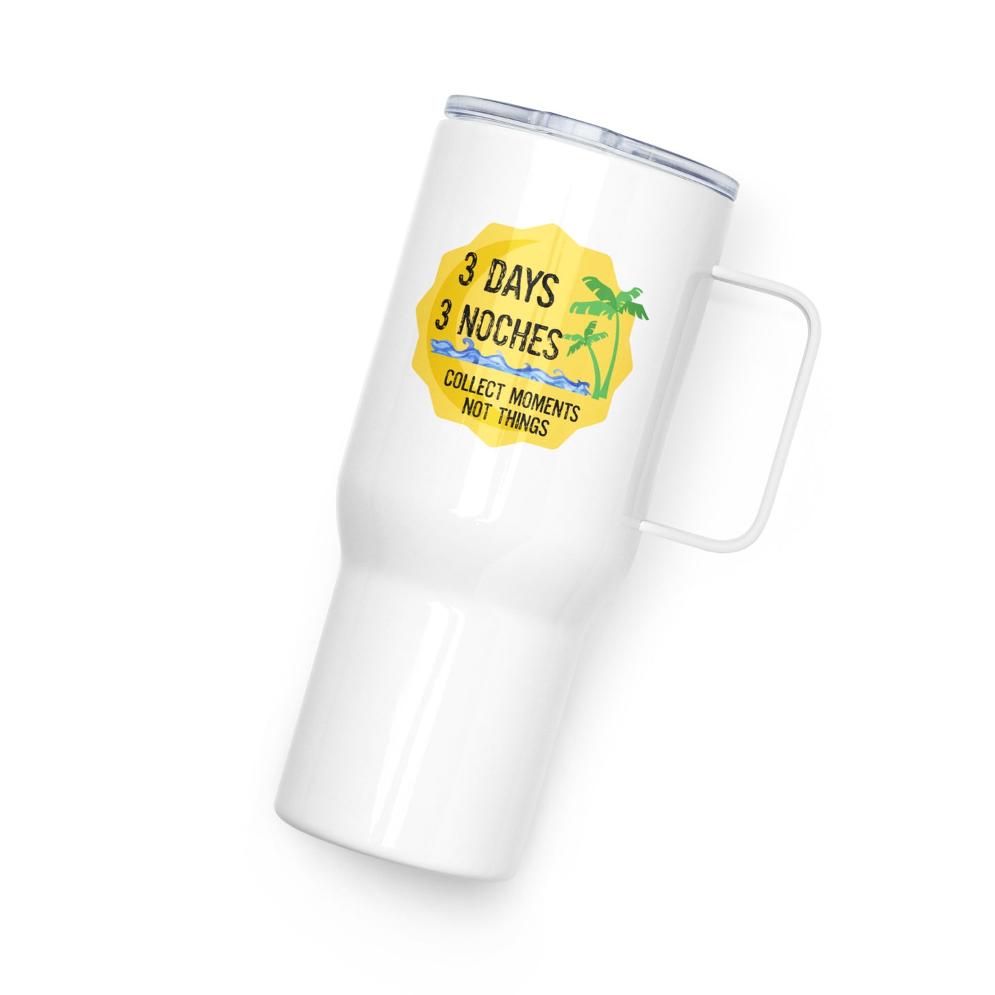 Travel mug with a handle