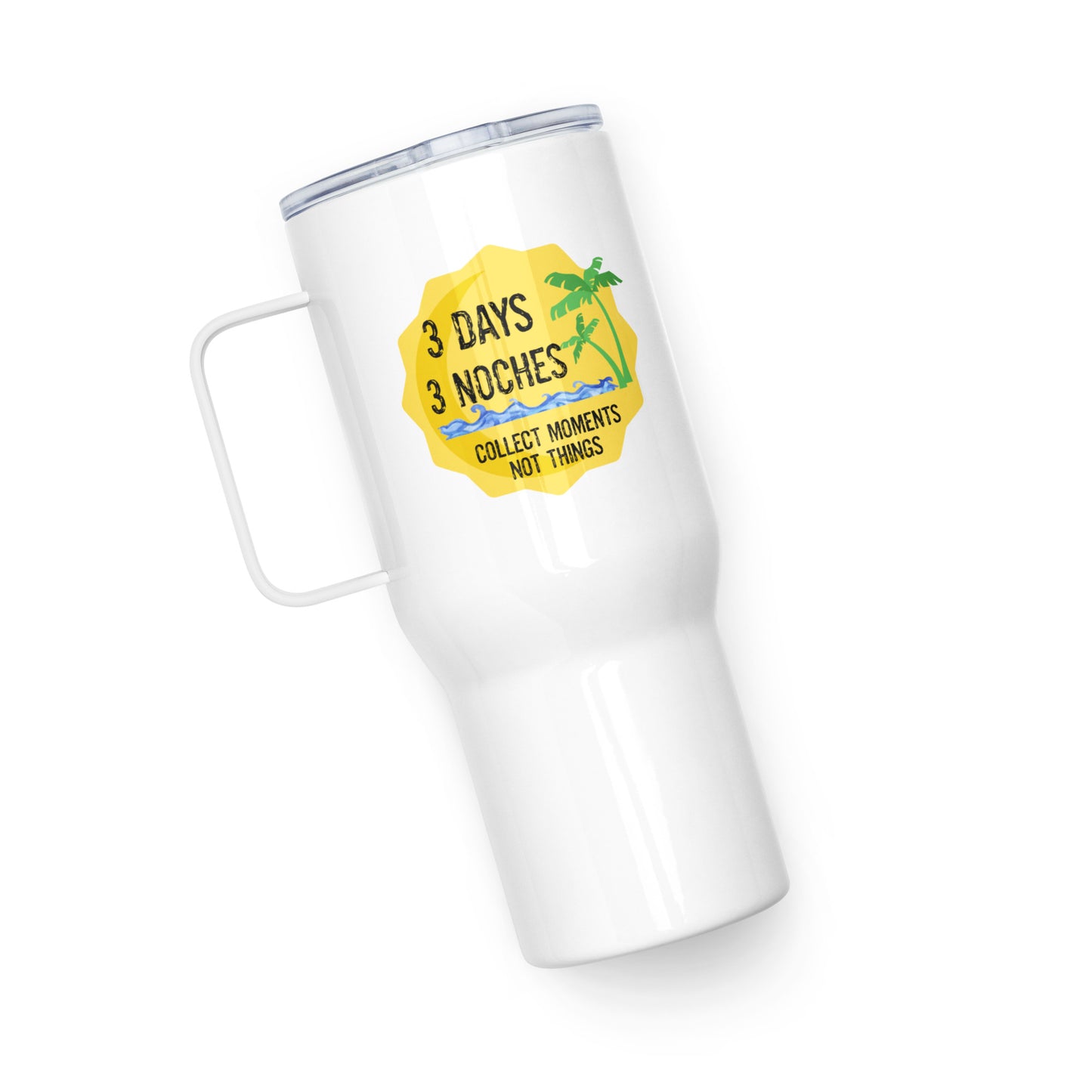 Travel mug with a handle